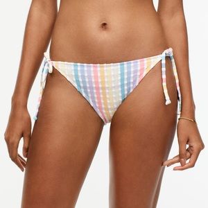 JCrew Rainbow Seersucker Bikini Bottoms S